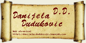Danijela Duduković vizit kartica